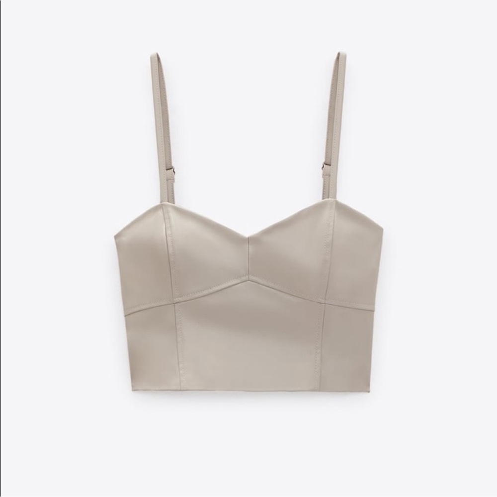 Zara Leather Top